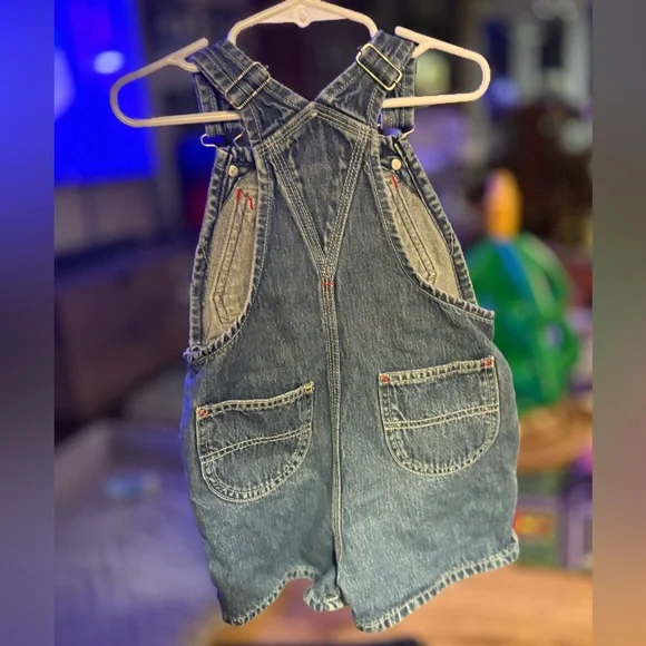 Polo by Ralph Lauren Kids Blue Denim Overalls - Picture 2 of 3